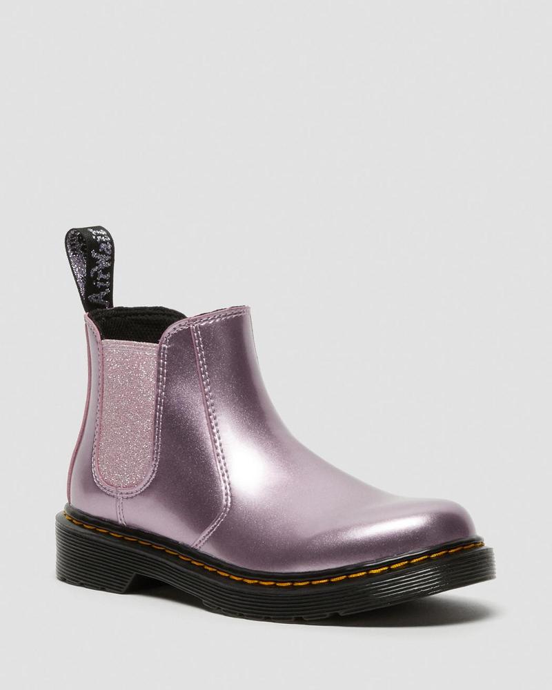 Botines Chelsea Dr Martens Junior 2976 Metallic Niños Rosas | MX 153HAP